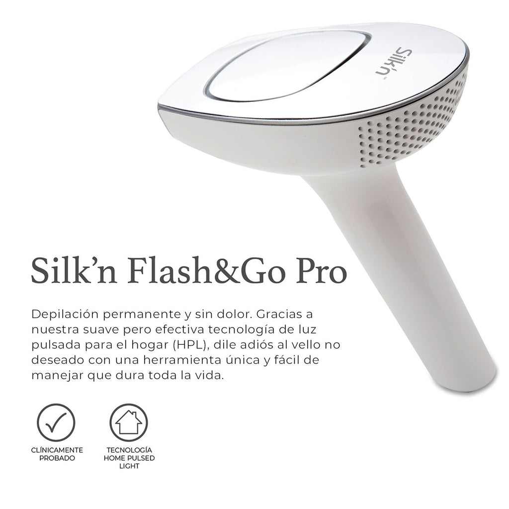 Flash & Go Pro Silk'n - Depilación permanente y sin dolor - Dispositivo de depilación permanente- depiladora uso en casa