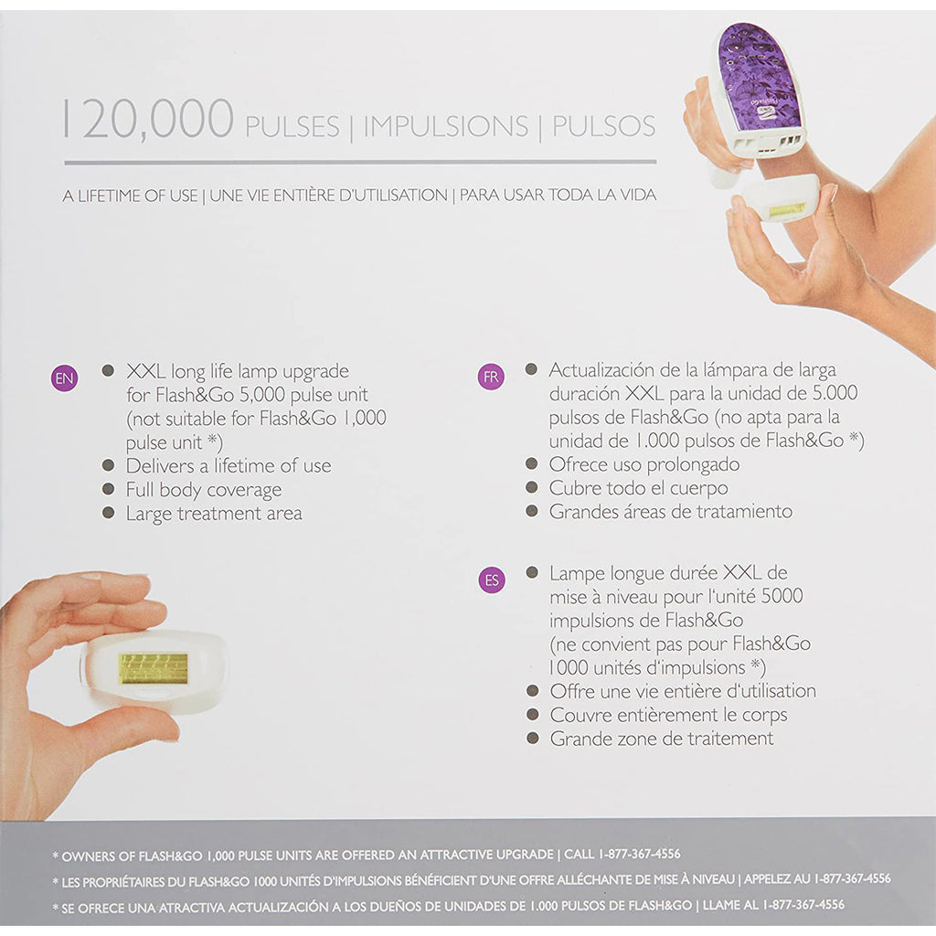 Silk'n Cartucho Flash&Go Kit de actualización de larga vida útil para dispositivo de depilación permanente  120,000 pulsos