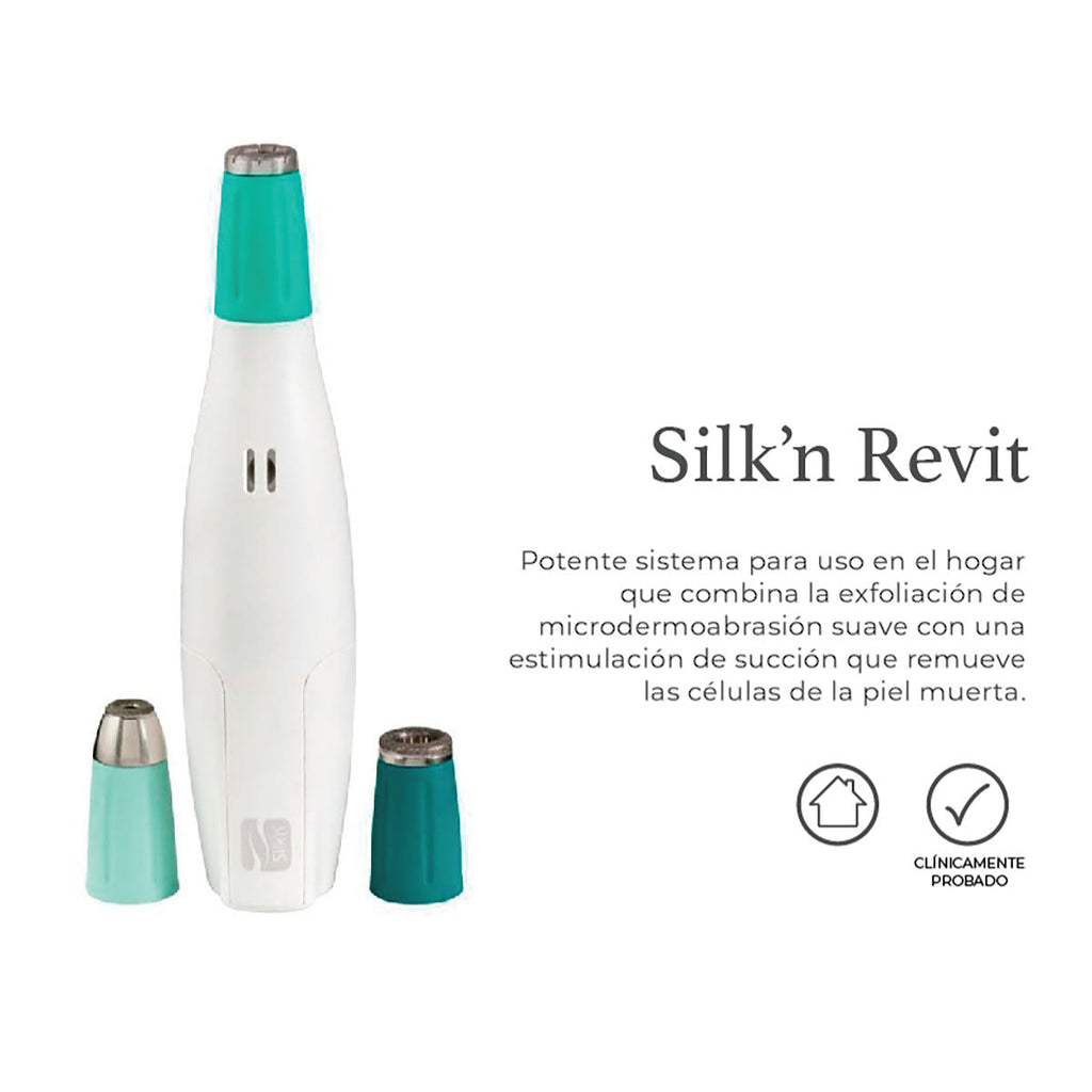 Revit Silk’n-Exfoliante facial-difumina las manchas por la edad-Microdermoabrasión facial-piel con aspecto mas joven