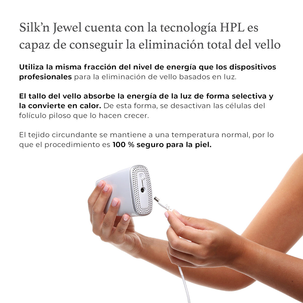 Jewel Silk’n- Depilación permanente y sin dolor- eliminar el vello no deseado - cuerpo y rostro- depiladora uso en casa
