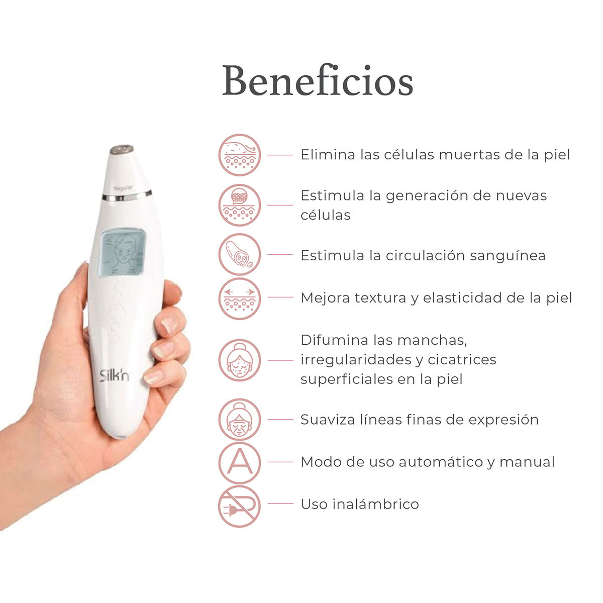 Revit prestige-Silk’n- exfoliante facial y corporal – disimula los poros - como eliminar las manchas por la edad